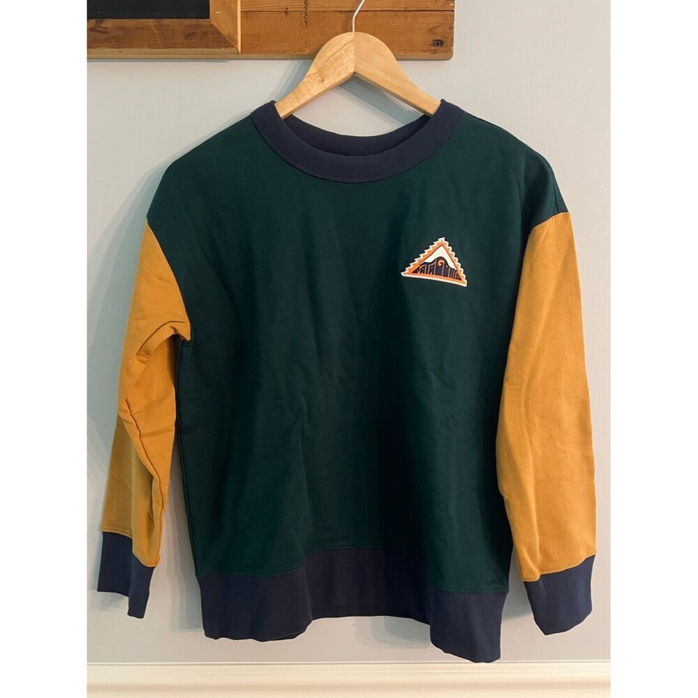 NWT Patagonia Colorblock Crew Sweatshirt Kids Size L/12 Organic Cotton